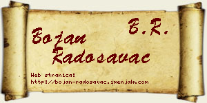 Bojan Radosavac vizit kartica